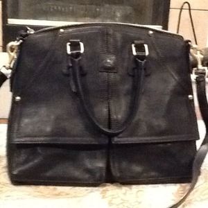 Dooney florentine leather Clayton satchel.