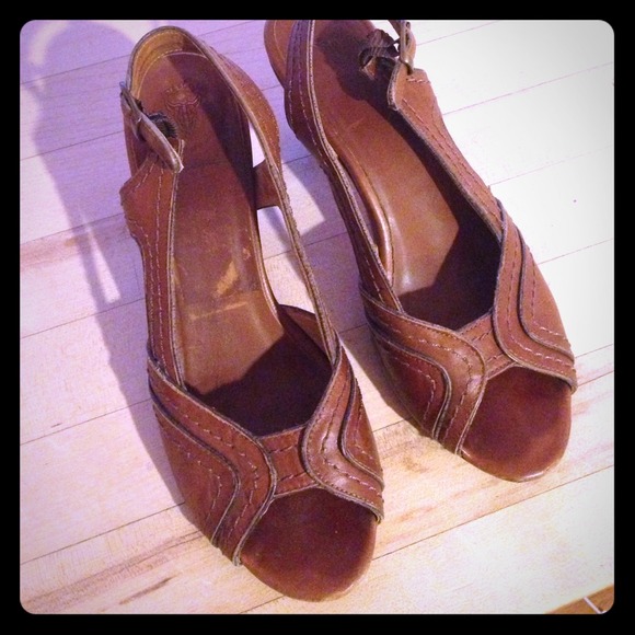 Vintage frye sling backs