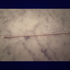 CUBIC ZERCONIA/STERLING SILVER TENNIS BRACELET!