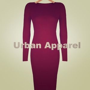 Sexy burgundy dress