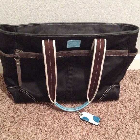 ❌RESERVED FOR GETTAM❌Black Coach diaper bag.