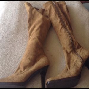 Camel Calf High Boots