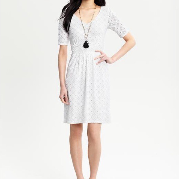 Banana Republic Mad Men Collection White Dress - Picture 1 of 2
