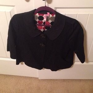 Black crop cape like jacket