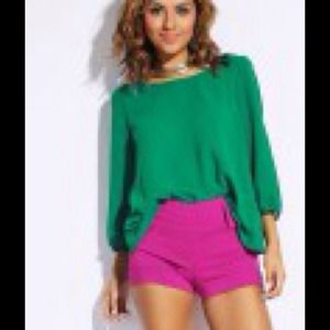 Button back tunic top