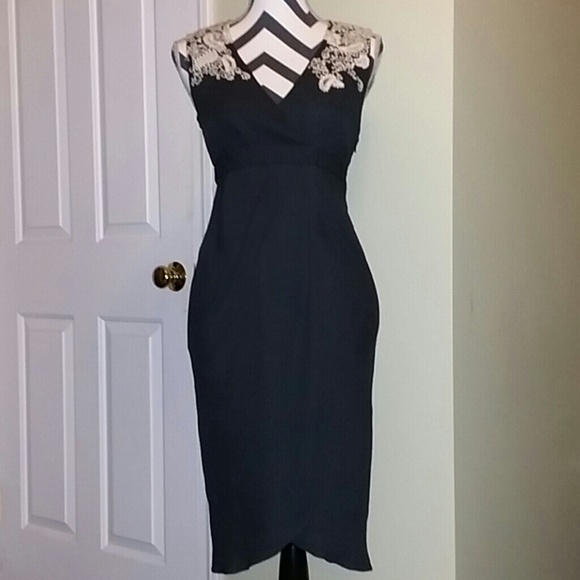 Black dress from Anthropologie