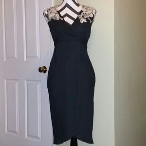 Black dress from Anthropologie