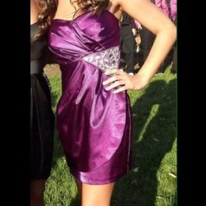 Short fuchsia homecoming dress!!