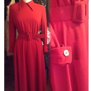 Red vintage dress