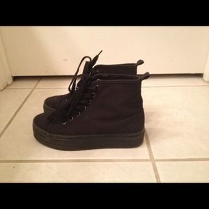 Black Platform Sneakers