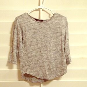 Soft gray sweater top