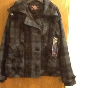 YMI Pea Coat w/detachable hood Large