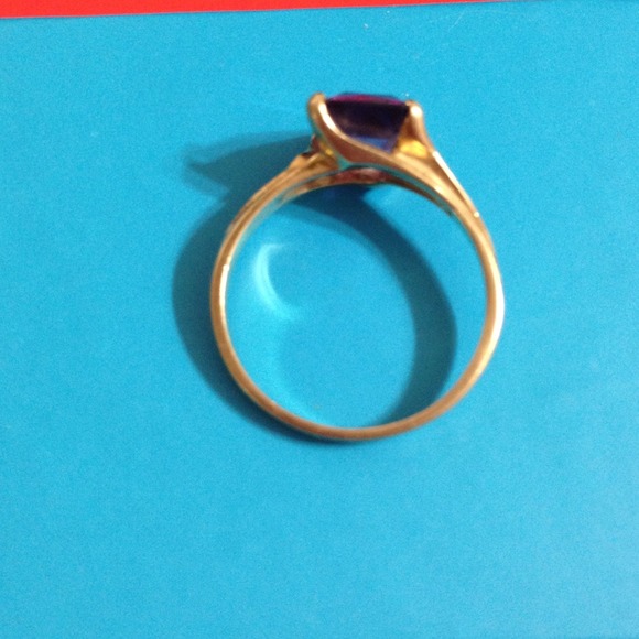 💍🌹Accept Trade Stamped 10k yellow gold/ Amethyst - Picture 2 of 4