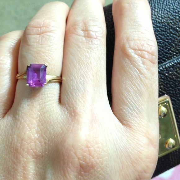 💍🌹Accept Trade Stamped 10k yellow gold/ Amethyst - Picture 4 of 4