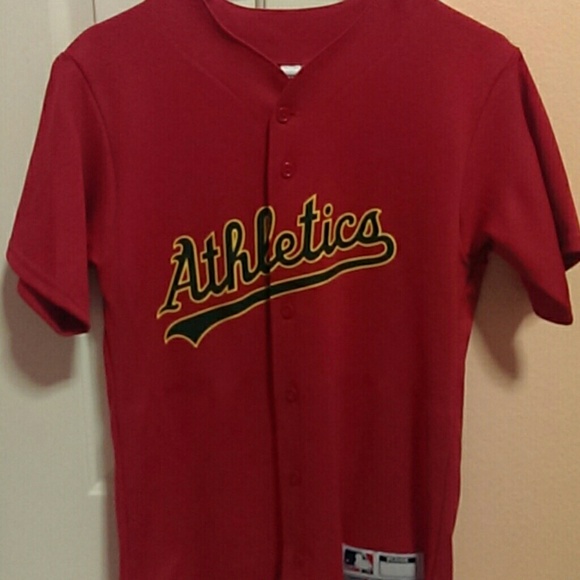 Mens jersey- Red A 's majestic