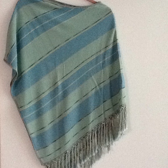 Striped poncho
