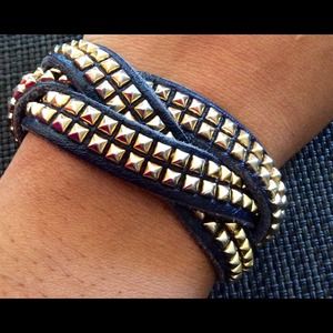Studded suede bracelet