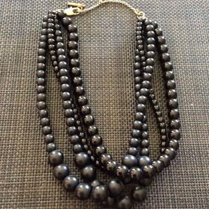 Beaded black necklace