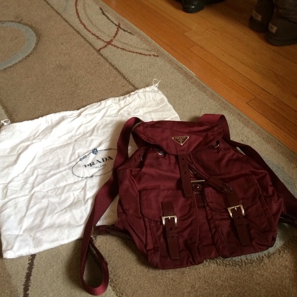Authentic Prada Burgundy Back Pack