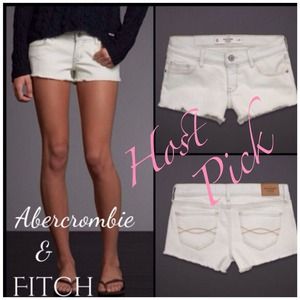 🎉HP🎉A&F white denim shorts