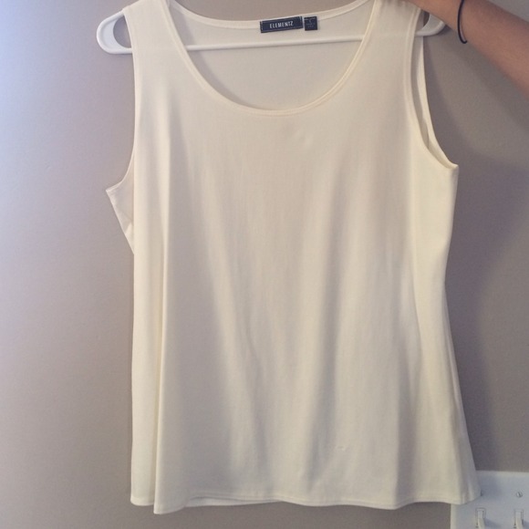 ELEMENTZ pearl white tank.
