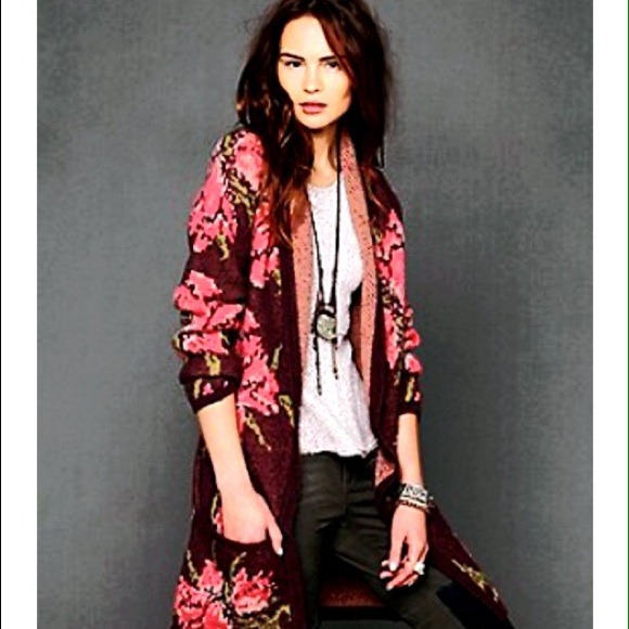 Freepeople mulberry pink cardigan