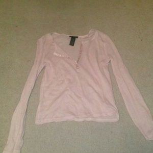 Soft pink sheer top!