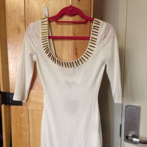 NWTS White Beaded NastyGal Bodycon