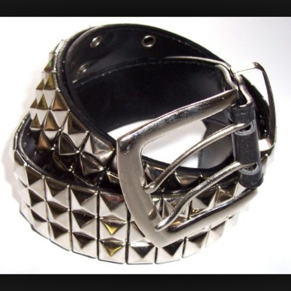Black studded belt