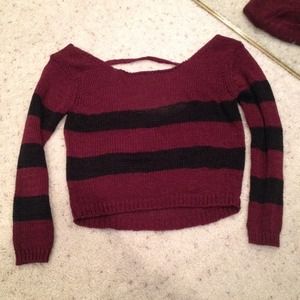 ✋SOLD✋Brandy Melville maroon and black sweater