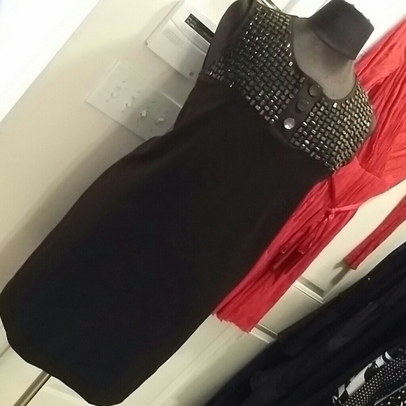 SOLD. Plus Upper Sequin Dress - Picture 3 of 4