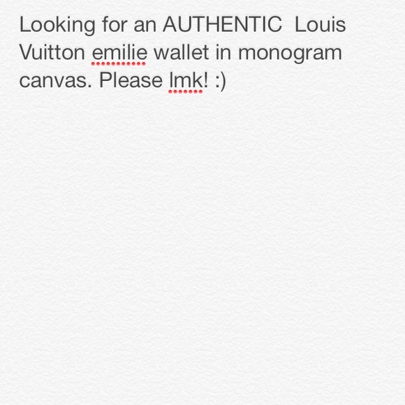 Looking for lv emilie wallet
