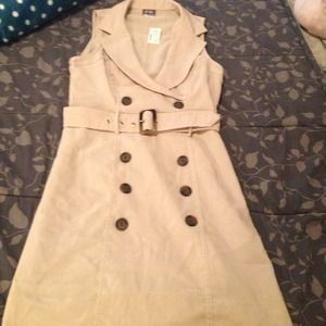 Tan trench dress