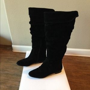 Banana Republic Black suede boots