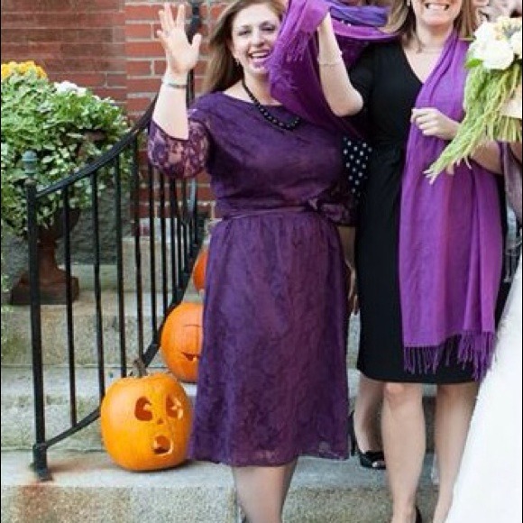 SOLD-Plum lace dress