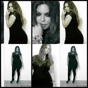 Sheer Studded City Chic Plus Dress