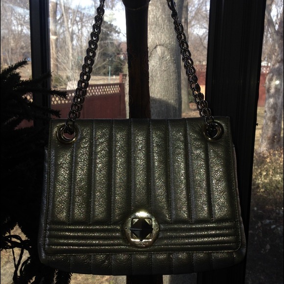 Kate Spade Silver Metallic chain shoulder bag
