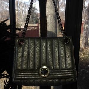 Kate Spade Silver Metallic chain shoulder bag