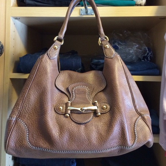 SOLD Leather gucci handbag