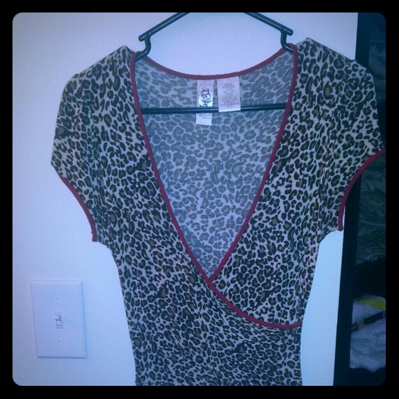 Cheetah Print Knee Length Dress