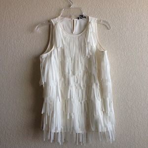 Ann Taylor Fringe Dress Top