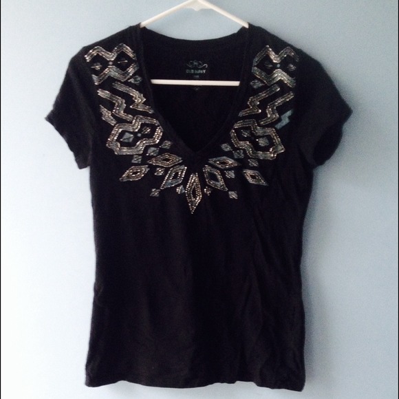 Embellished Vneck