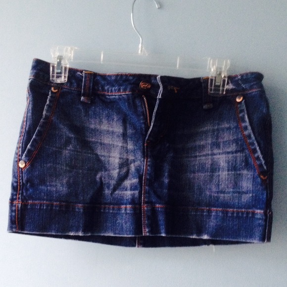 Denim mini skirt