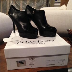 YSL black booties! Super fab!!