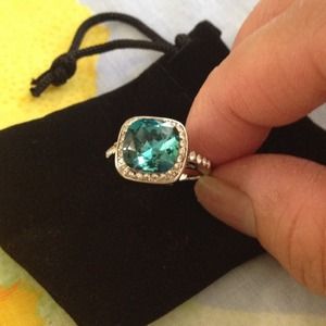 Beautiful gold filled mystic topaz ring