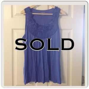 SOLD IN BUNDLE: Periwinkle Blue Sleeveless Top
