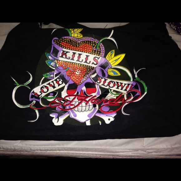Ed hardy purse black