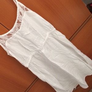 White lace top short dress SIZE 6