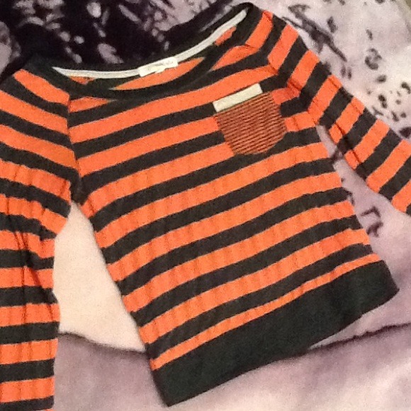 Rewind Red/Dark Grey Striped Long Sleeve Tee - Picture 1 of 1