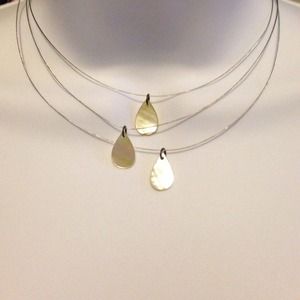 Iridescent Teardrop Necklace